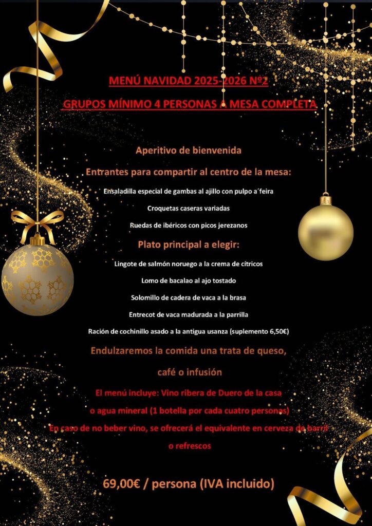 Menú Navidad 2025-2026 Nº 2