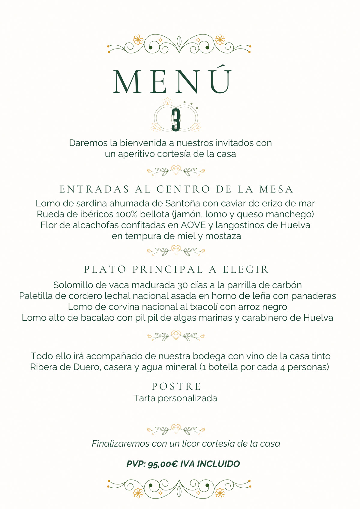 Menú Boda Oficial 2026-2027 * Menú 3