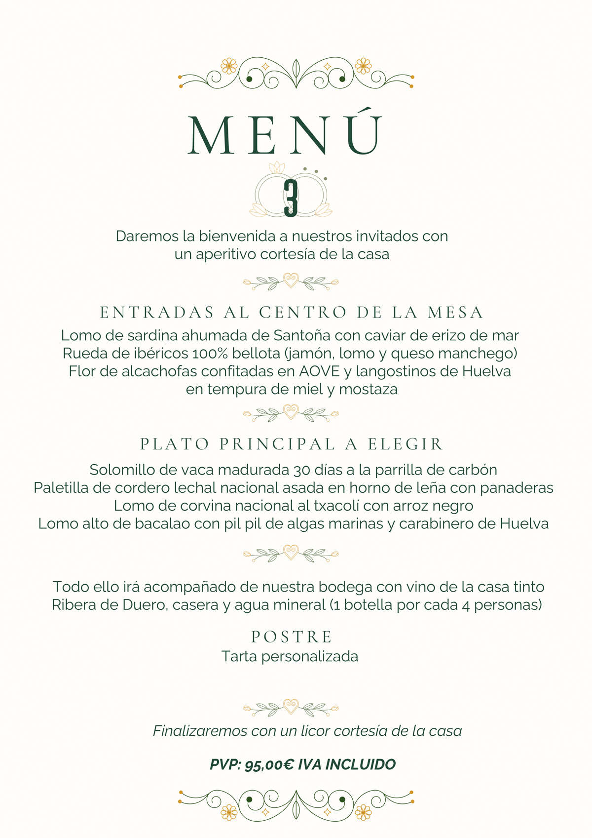 Menú Comunión Oficial 2026-2027 * Menú 3
